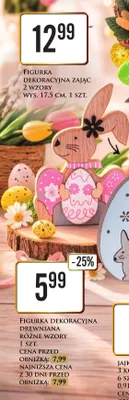 Figurka dekoracyjna drewniana różne wzory promocja w Dino