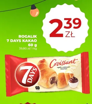 Rogalik 7 DAYS kakao promocja w Duży Ben