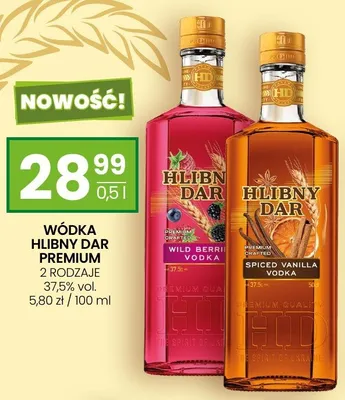 Wódka Hlibny Dar Premium Spiced Vanilla 37,5% vol. promocja w Twój Market