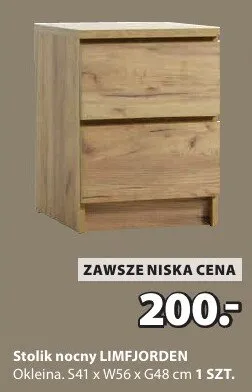 Stolik nocny Limfjorden okleina promocja w Jysk