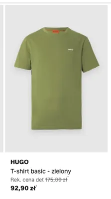 T-shirt basic HUGO zielony promocja w Lounge by Zalando