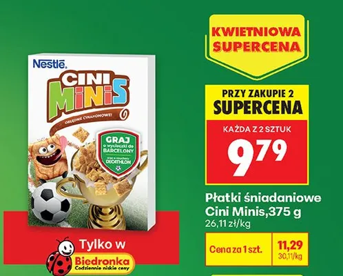 Płatki śniadaniowe Cini Minis promocja w Biedronka