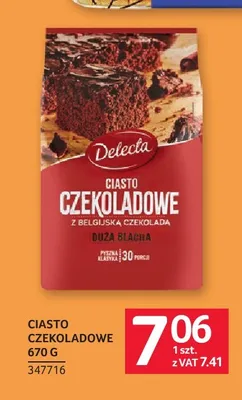 Ciasto czekoladowe Delecta promocja w Selgros