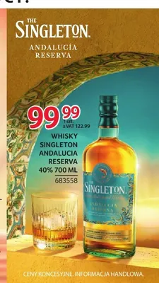 Whisky Singleton Andalucía Reserva 40% promocja w Selgros