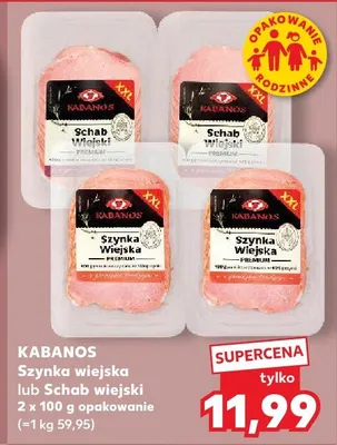 Szynka wiejska Kabanos premium XXL promocja w Kaufland