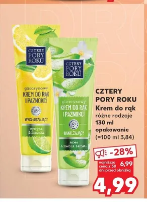 Krem do rąk i paznokci Cztery Pory Roku wygładzający promocja w Kaufland