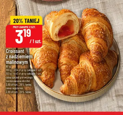 Croissant z nadzieniem malinowym promocja w POLOmarket