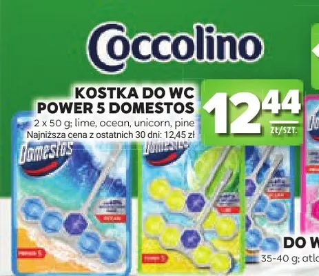 Kostka do WC Power 5 Domestos unicorn 2-pak promocja w Stokrotka