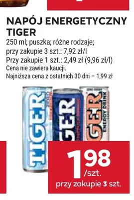 Napój energetyczny Tiger promocja w Stokrotka