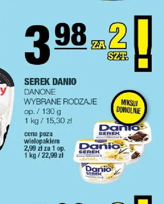 Serek homogenizowany Danio Danone promocja w SPAR