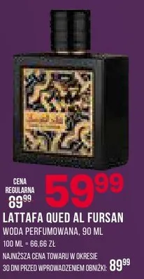 Woda perfumowana Qued Al Fursan promocja w Drogerie Natura