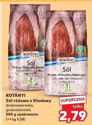 Sól różowa z Kłodawy drobnoziarnista, gruboziarnista promocja w Kaufland