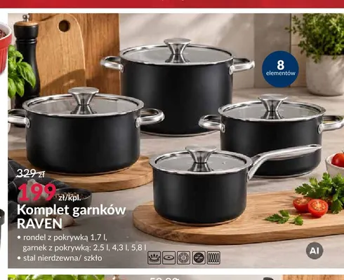 Komplet garnków Raven promocja w Salony Agata