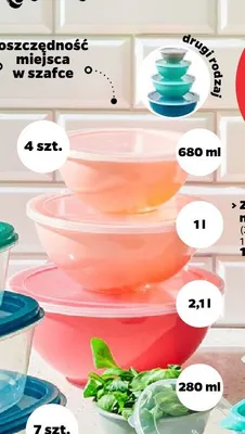 Zestaw pojemników na żywność z pokrywką śr. 11,8-22,2cm promocja w Netto