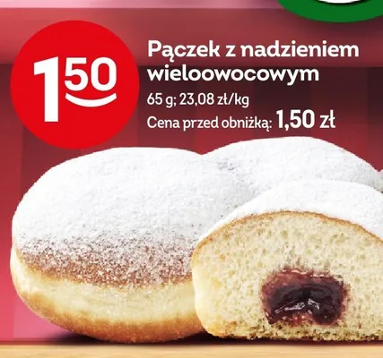 Pączek z nadzieniem wieloowocowym promocja w Żabka