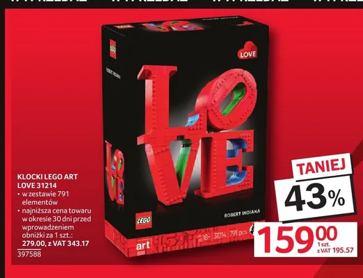 Klocki LEGO Art Love 31214 promocja w Selgros