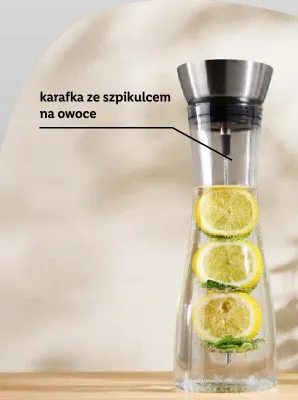 Karafka ze szkła z pokrywką SilverCrest 1l promocja w Lidl