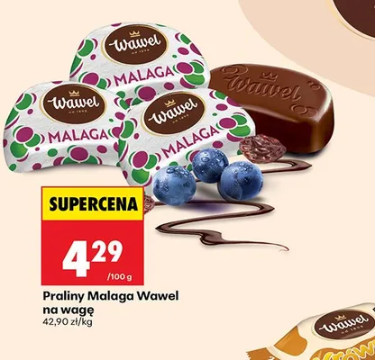 Praliny Malaga Wawel na wagę promocja w Biedronka