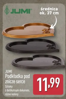 Podkładka pod znicze serce Jumi promocja w Aldi