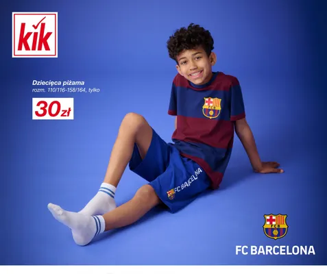 Piżama dziecięca FC Barcelona promocja w KiK