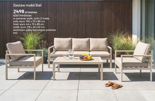 Zestaw mebli Bali promocja w Castorama