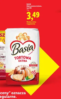 Mąka pszenna tortowa Basia typ 405 Extra promocja w Lidl