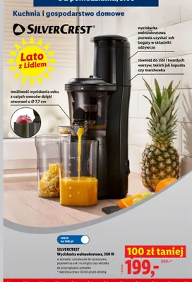 Wyciskarka wolnoobrotowa SilverCrest 300W promocja w Lidl