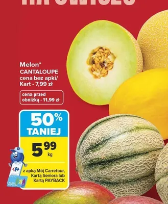 Melon Cantaloupe promocja w Carrefour