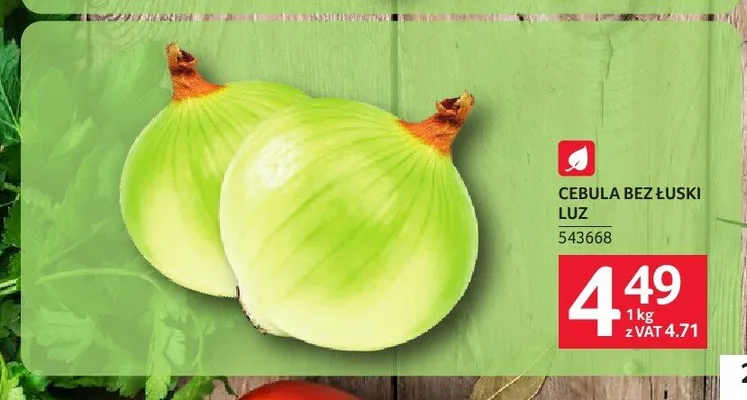 Cebula bez łuski luz promocja w Selgros