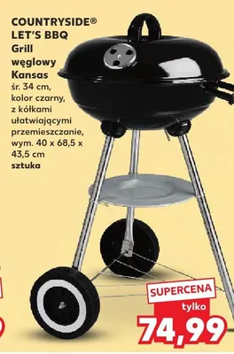 Grill węglowy Kansas promocja w Kaufland
