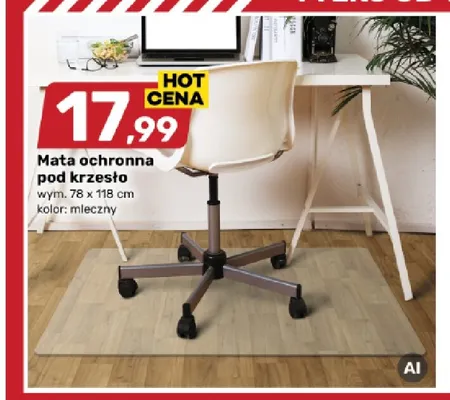 Mata ochronna pod krzesło promocja w Bricomarche