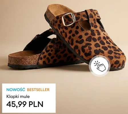 Klapki mule promocja w Sinsay
