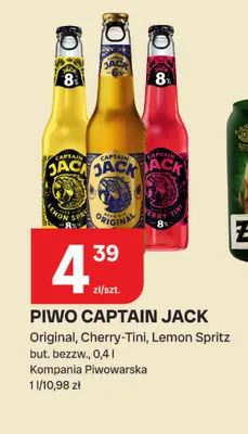 Piwo Captain Jack Cherry-Tini promocja w Chorten