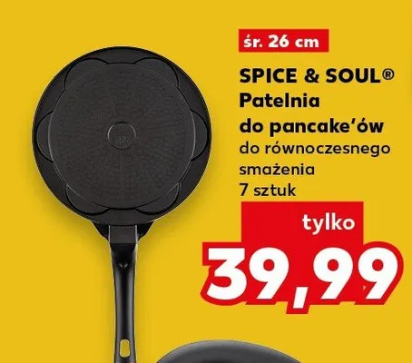 Patelnia do pancake'ów Spice & Soul śr. 26cm do równoczesnego smażenia 7 sztuk promocja w Kaufland