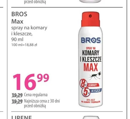 Spray na komary i kleszcze Bros Max promocja w Hebe