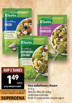 Sos sałatkowy grecki, francuski, koperkuno-ziołowy promocja w Delikatesy Centrum