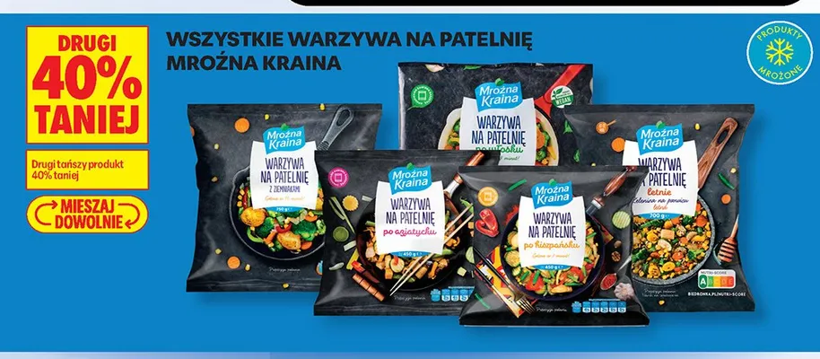 Warzywa na patelnię po włosku Mroźna Kraina promocja w Biedronka