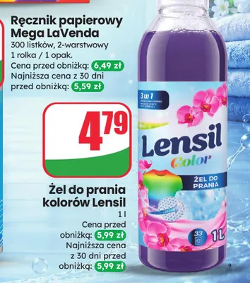 Żel do prania kolorów Lensil promocja w Dino