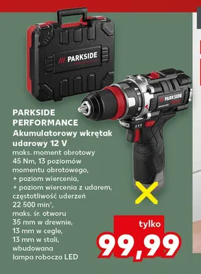 Akumulatorowy wkrętak udarowy Parkside Performance promocja w Kaufland