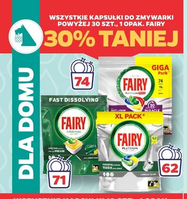 Kapsułki do zmywarki Fairy promocja w Netto