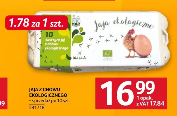 Jajka kurze z chowu ekologicznego promocja w Selgros