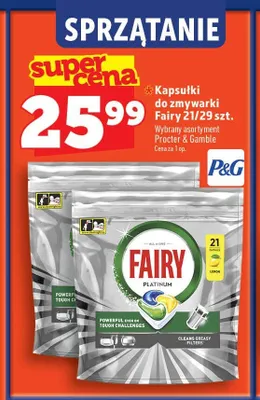 Kapsułki do zmywarki Fairy 21 szt. promocja w TOPAZ