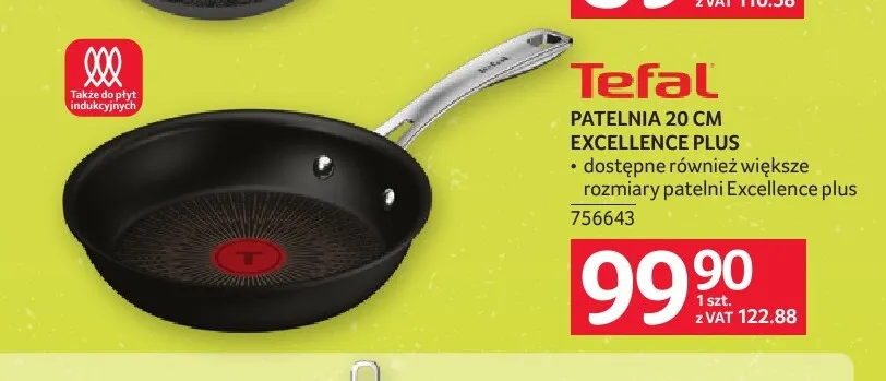 Patelnia 20 cm Excellence Plus Tefal promocja w Selgros