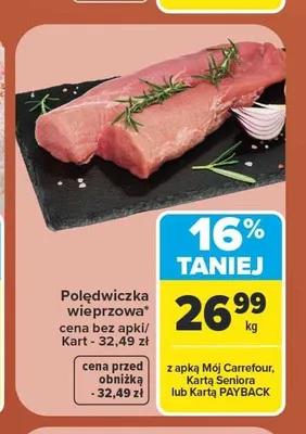 Polędwiczka wieprzowa promocja w Carrefour