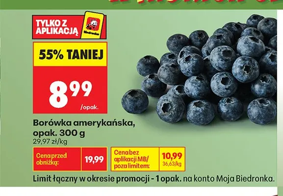 Borówka amerykańska promocja w Biedronka