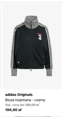 Bluza rozpinana Adidas Originals czarna promocja w Lounge by Zalando