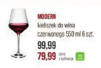Kieliszek do wina czerwonego Modern 650 ml 6 szt. Gerlach promocja w Stokrotka
