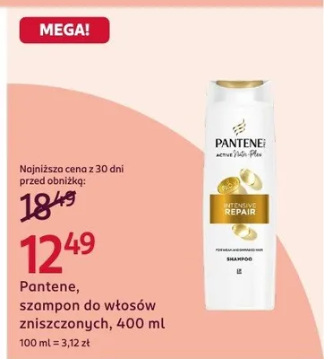 Szampon do włosów zniszczonych Pantene Active Pro-V Repair promocja w Rossmann