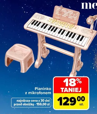 Pianinko z mikrofonem promocja w Carrefour
