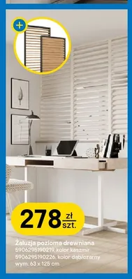Żaluzja pozioma drewniana 63x125 cm Mixpol Profile promocja w Castorama
